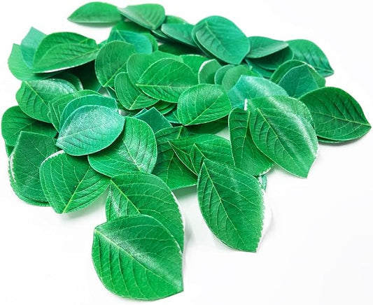 112Pcs Edible Green Leaves for Cupcake Toppers Rice Wafer Paper for St. Patricks Day, Easter Baby Shower Wedding Cake Happy Birthday Party Decoration Wedding/graduation/Hawii/Summer/Anniversary