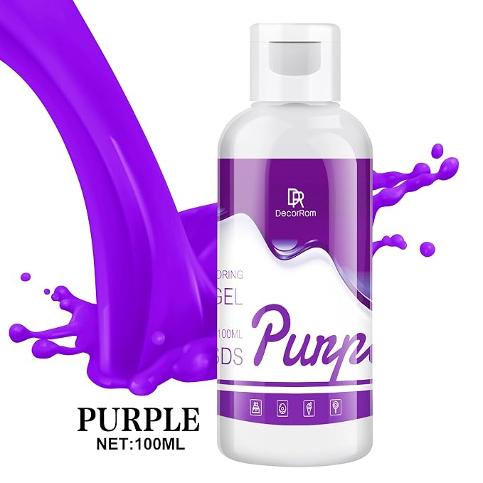Gel Food Coloring - Vibrant Gel Food Coloring for Baking, Cake Decorating, Easter Egg - Concentrated Flavorless Edible Food Color Dye for Icing, Fondant, Drinks, Cookie, DIY Crafts - 4.5 oz (Purple)
