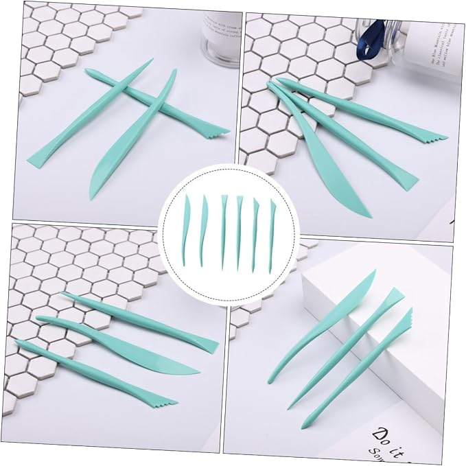 Garneck Fondant Cake Modeling Tools Set Green Carving Kit for Cake Decorating Safe for Beginners Professionals Easy to Clean Baking Utensils