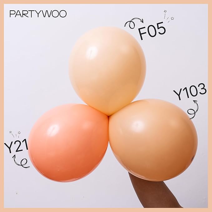 PartyWoo Nude Balloons 100pcs 5 Inch Apricot Fall Neutral Boho Latex Balloons for Jungle Safari Thanksgiving Boy Baby Shower Birthday Anniversary Neutral Woodland Themed Party Decorations Brown-Y103