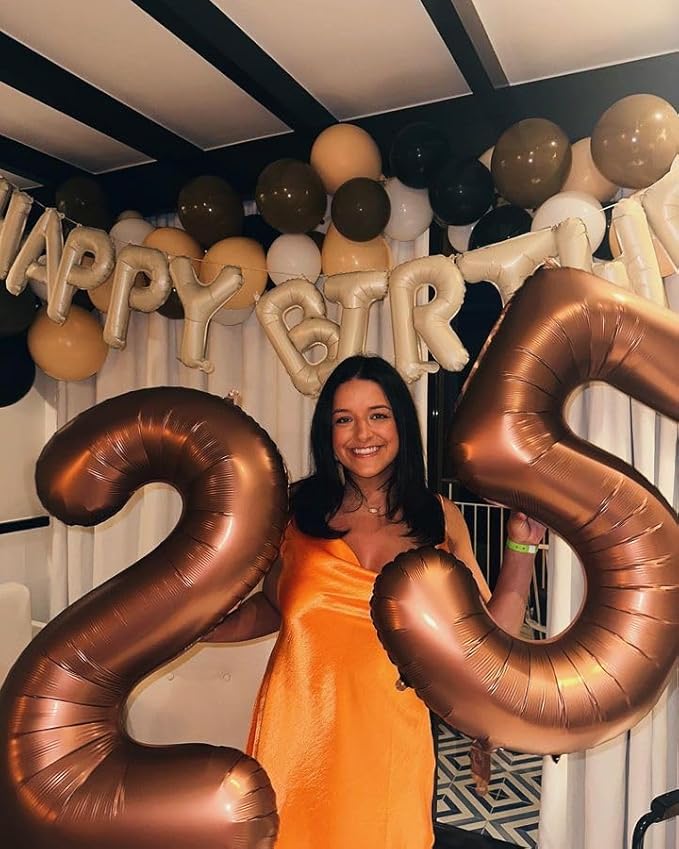 40 Inch Dark Brown 1 Balloon for First Birthday, Coffee Brown 1st Number Balloons Birthday Decorations for Girl Boy Kids Toddler Baby, Chocolate Brown One Giant Number 1 Balloon