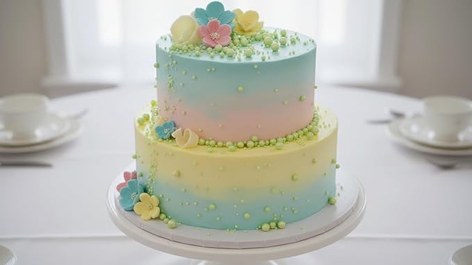 Zali Edible Pearl Sprinkles, Green, 26 Colors Mixed Size | Gluten Free, Food Grade, For Cakes, Cupcakes, Cookies, Donuts & Ice Cream, Wedding & Valentine's Day Decoration