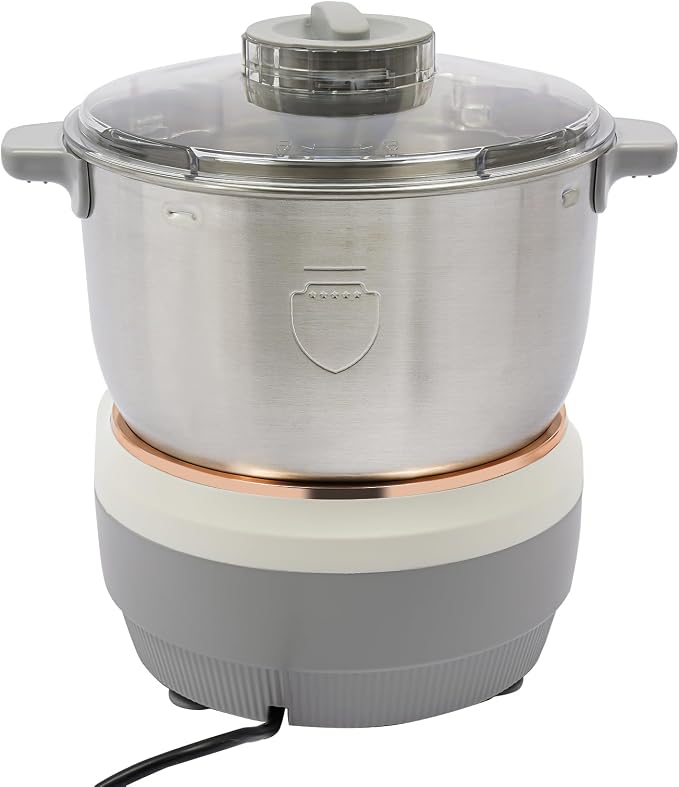 7L/1.84 Gal Electric Dough Maker with Fermentation, 250W Dough Mixer Machine, Built-in Microcomputer Timer,Digital Screeny, Automatic Kneading Machine for Bakery (Silver + Grey)