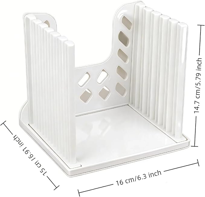 Bread Slicer for Homemade Breads, Toast Slicer, Adjustable Thickness Slicing Guide, Foldable Portable Bread Cutter Suitability for Homemade Breads, Bagels, Loafs, Cakes - Kitchen Baking Tool