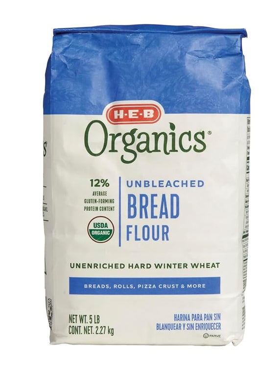 H-E-B Organics Unbleached Flour - 1 bag (5 lbs, Bread Flour)