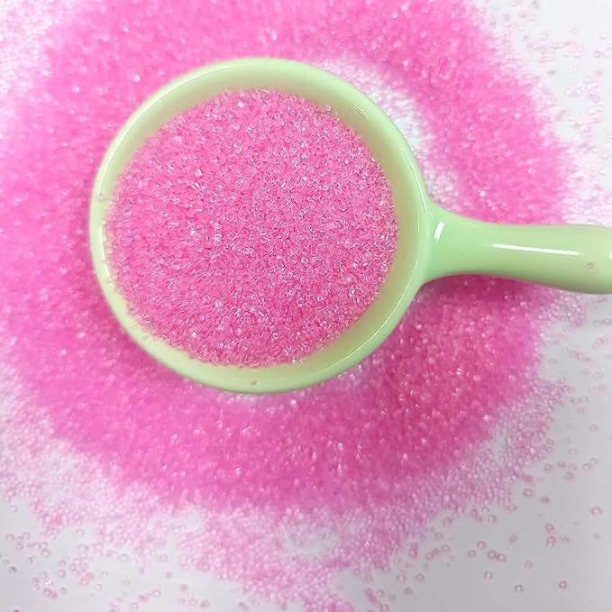 Edible Pink Sanding Sugar Sprinkles 142g/ 5.01oz Sugar Crystals for cake decorating Candy Baking Decorations Ice Cream Toppings and Cookie Decorating for Valentines Halloween Christmas