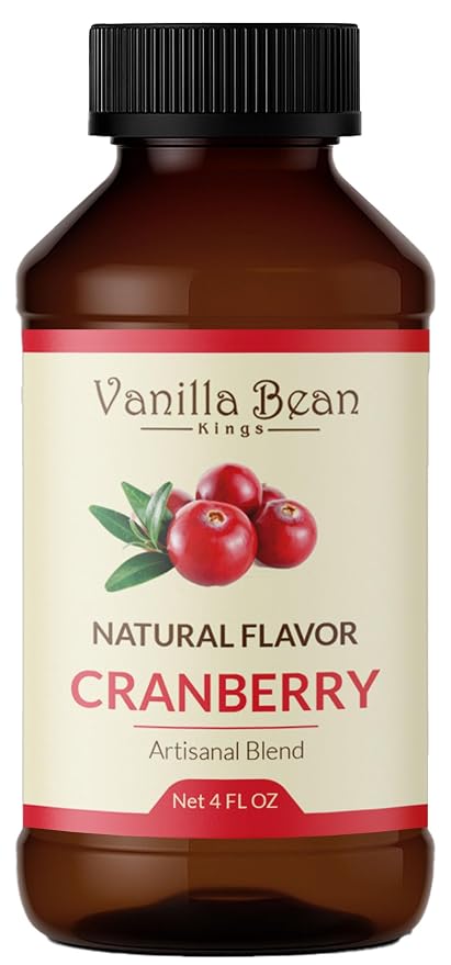 Natural Cranberry Extract for Baking and Flavoring - 4 OZ - Premium Quality Natural Flavors for Baked Goods, Desserts, & Cooking