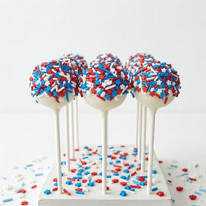 Sprinkles | Patriotic sprinkles | Red white and blue sprinkles | American decorations | Cookie sprinkles | July 4th | Manvscakes
