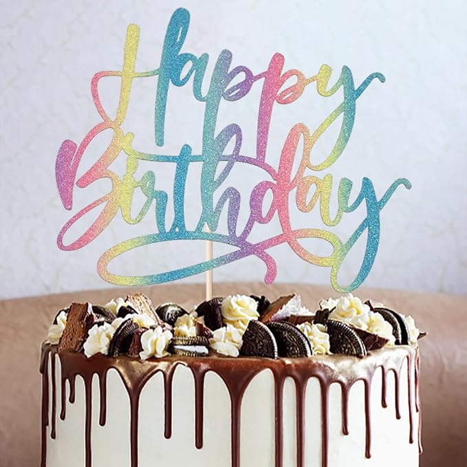 Kaoenla colour Happy Birthday Cake Decoration-boys and girls, men and women Birthday/Anniversary cakes Selected decorative (colour)