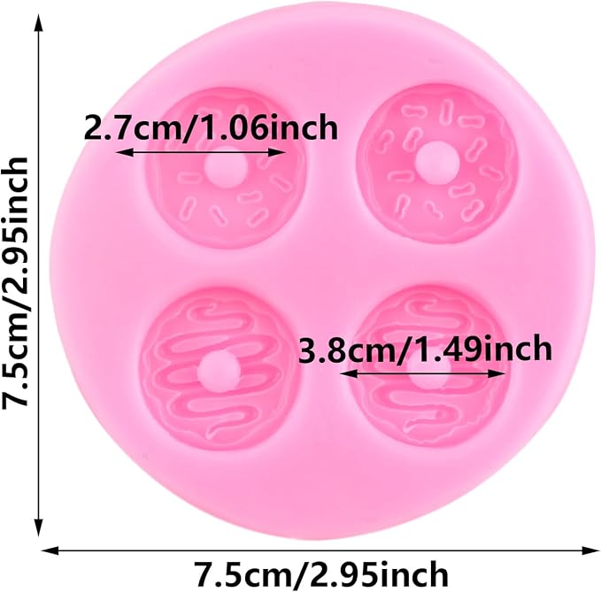 Donut Silicone Mold Doughnut Fondant Molds For Cake Decorating Cupcake Topper Candy Chocolate Gum Paste Polymer Clay