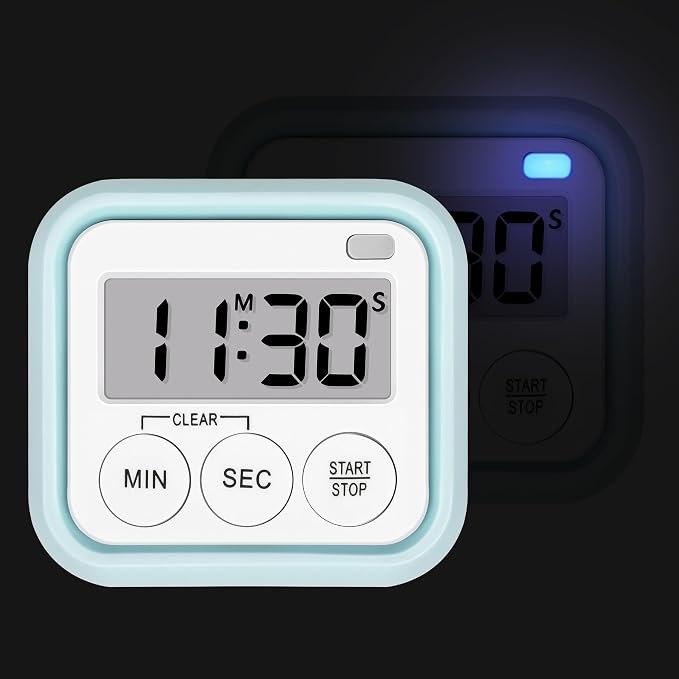 Timer, Kitchen Timers for Cooking Classroom Timer for Kids Teachers Magnetic Digital Timers 4 Pack, Blue
