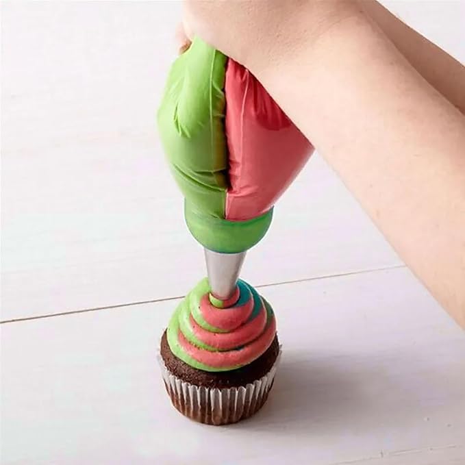 Lovelysp Nozzle Converter Coupler Single Hole/Three Holes Icing Cake Decor Tools Russian Nozzle Converter Cream Coupler Cake Decor Tools 6PCS