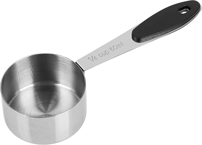 DOTINGHUX 1/4 Cup Magnetic Grips Stainless Steel Measuring Cup -1PCS