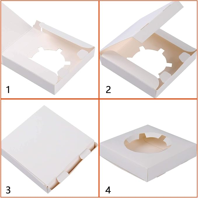 30 PCS Individual Cupcake Containers Single Cupcake Boxes with Handle and Inserts Clear Plastic Favor Boxes