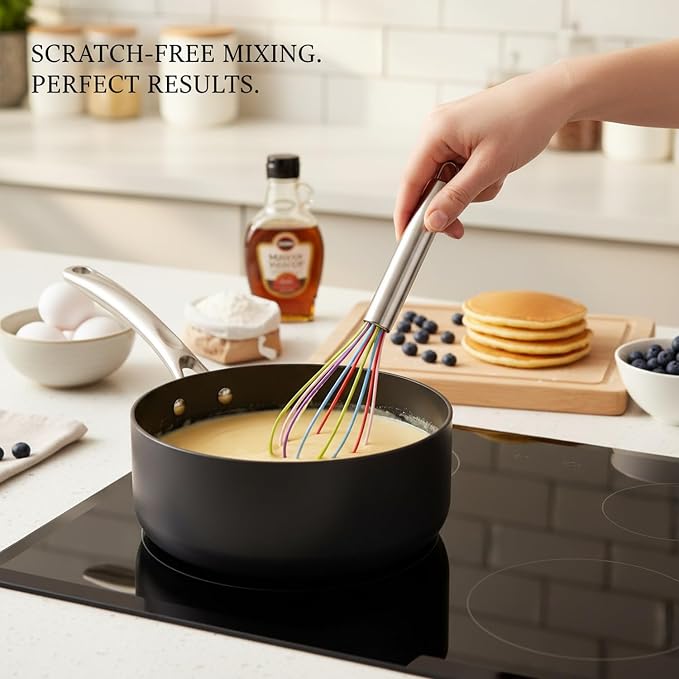 Mix Batters and Sauces with This 13-Inch Silicone Whisk Featuring Coated Wires