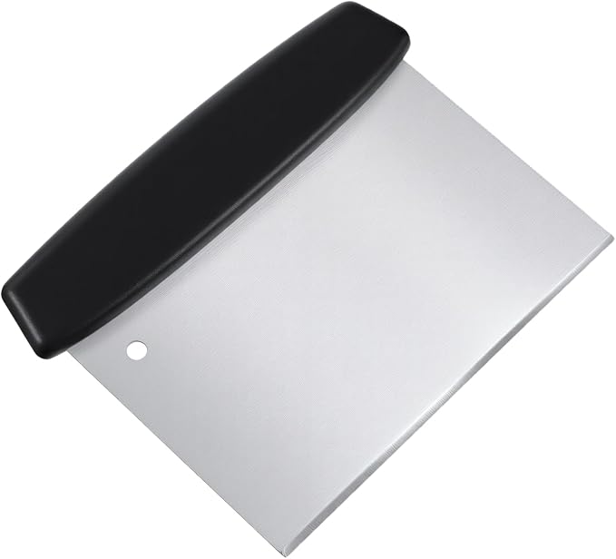 Ptwola Griddle Scraper Stainless Steel Heavy Duty Flat Top Grill Scraper Outdoor Barbecue Turners Tools Griddle Accessories Dough Cutter for Pizza Bread