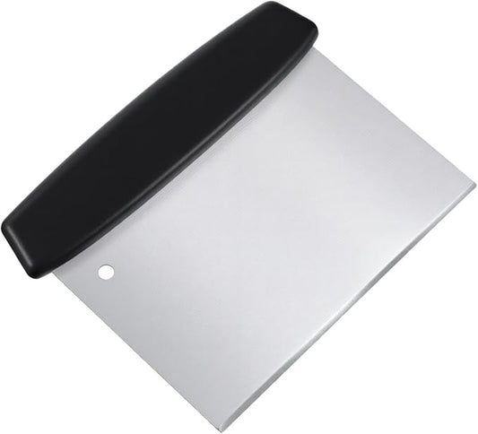 Ptwola Griddle Scraper Stainless Steel Heavy Duty Flat Top Grill Scraper Outdoor Barbecue Turners Tools Griddle Accessories Dough Cutter for Pizza Bread