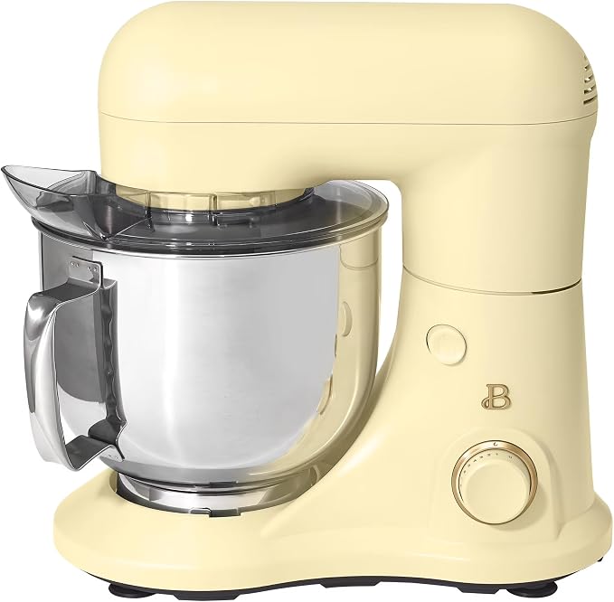 5.3 Qt Stand Mixer, 300W Electric Kitchen Mixer with 12 Speeds, Tilt Head Design, Stainless Steel Bowl, Dough Hook Whisk Beater Splash Guard (Buttercream)