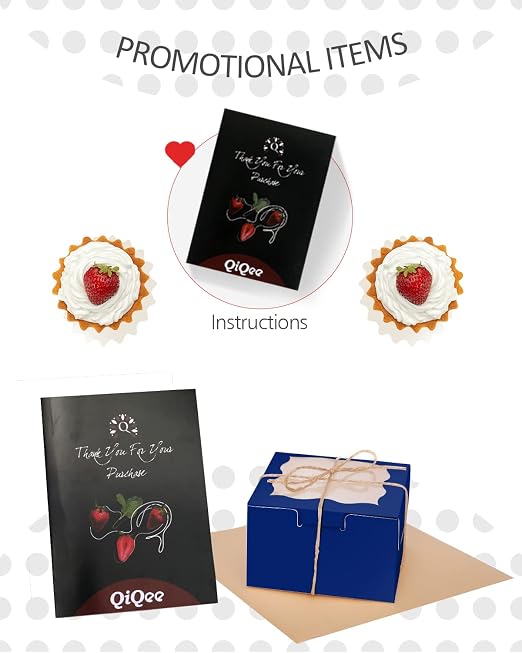 qiqee Dark Blue Bakery Boxes with Window 55pcs 4x4x2.5 Mini Cookie Boxes Macaron Boxes Small Donut Pastry Boxes for Party