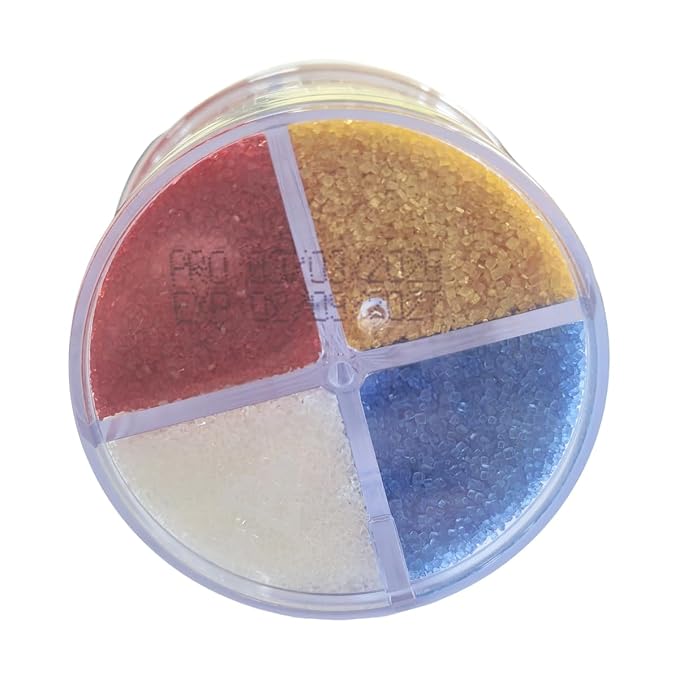 Red White Blue Gold Sanding Sugar Patriotic Sprinkles for Cake Decorating, Edible 4th of July Sprinkles for Baking Cupcake Cookie Ice Cream Decoration Supplies 168g/5.93oz