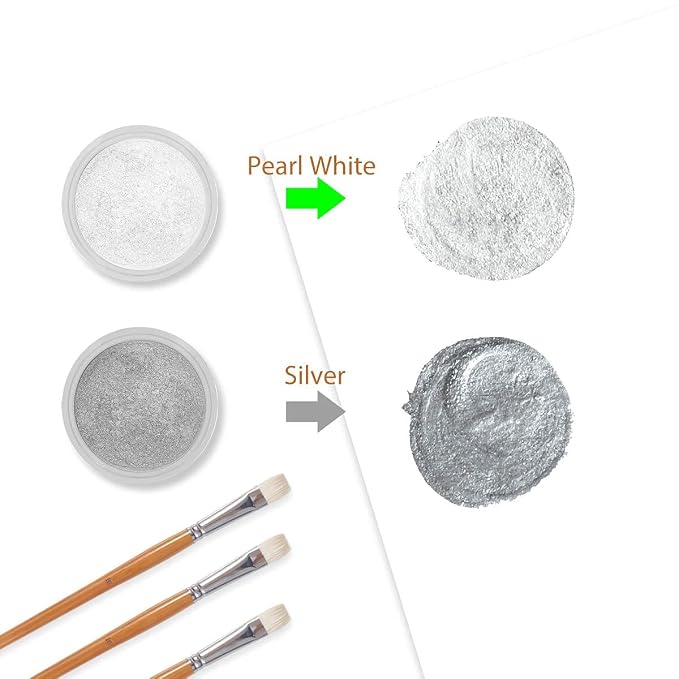HomeHere Edible Luster Dust Food-Grade Glimmer Powder Glitter for Cake Decorating 8g, Edible Sprinkle Glitter for Cocktails Drinks Baking Candy Dessert Chocolate Vegan Tasteless