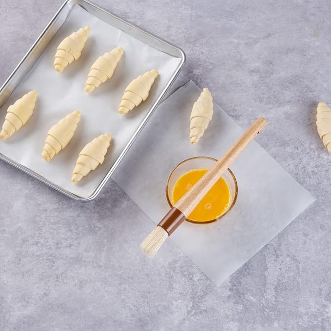Restaurantware-Pastry Tek 1 Boar Bristles Pastry Brush, 11.8 Inches Buttering Tool – Hardwood Handle, Built-In Hanging Hole, Wood Basting Applicator, Sturdy Ferrule, For Glazing And Basting
