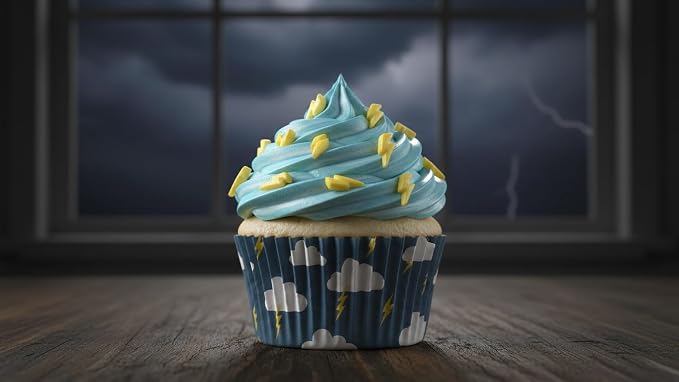 NCS Thick Lightning Bolt Shaped Edible Sprinkles – Yellow Cupcake, Cake & Cookie Decorations, 7 oz
