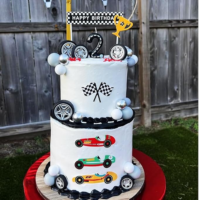 Racing Cake Toppers Racing Themed Birthday Party Racing Car Birthday Cake Decorations