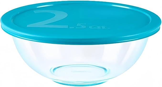 8-Piece Glass Mixing Bowl Set with Colored Lids, Nesting Food Prep Bowls, Microwave & Dishwasher Safe, Glass in Mixing Bowls