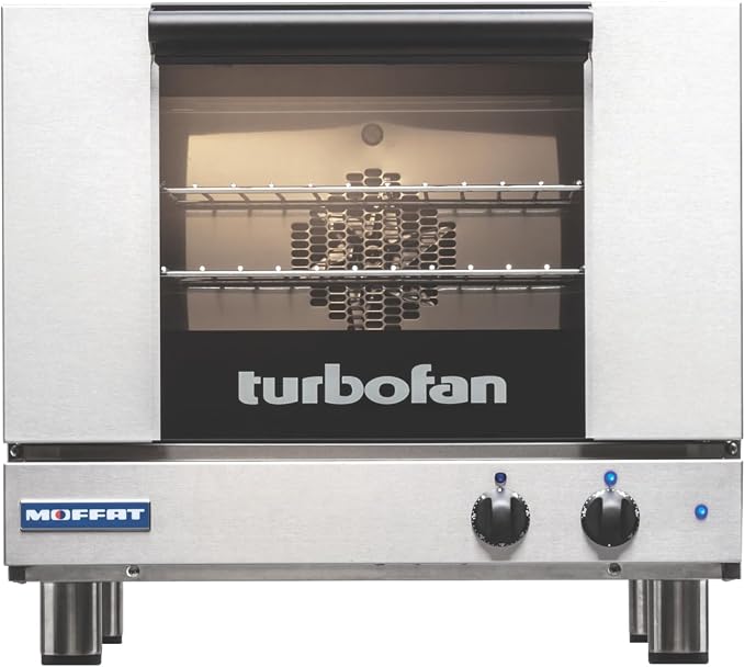 Moffat Turbofan Full Size Countertop Electric Convection Oven, Single Deck, Manual Control, 208v/50/60/1ph