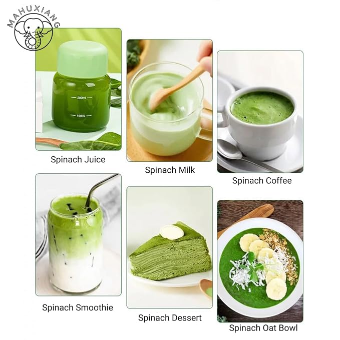 MAHUXIANG Organic Spinach Powder (8.8 oz / 250 g) — Single-Ingredient Spinach Powder for Cooking & Baking, No Added Ingredients, Gluten-Free