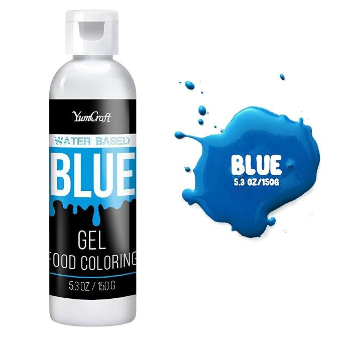 Food Coloring Gel - Vibrant Color Gel Food Coloring for Cake Decorating, Baking, Easter Egg, Icing - Tasteless Food Color Dye for Fondant, Cooking, Airbrush (Blue, 5.3oz)