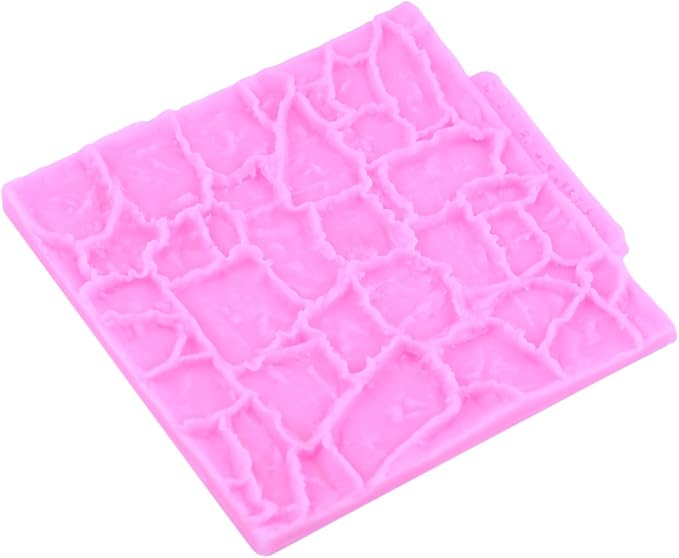 Mujiang Wood Grain Tree Bark Silicone Molds Rock Brick Wall Texture Fondant Impression Mat Tree Bark Texture Mold For Cake Decorating Cupcake Topper Candy Polymer Clay Chocolate Gum Paste Set Of 3