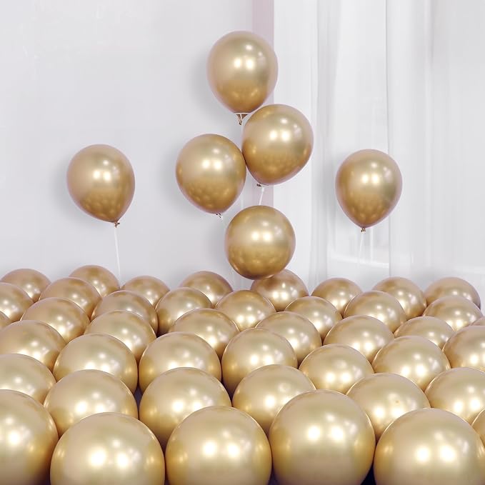 Emerald Green Gold Balloons Arch Garland Kit, 134pcs Dark Green,White,Chrome Gold Balloons for Birthday Baby Shower Wedding Anniversary Jungle Safari Wild One Animal Party Decorations