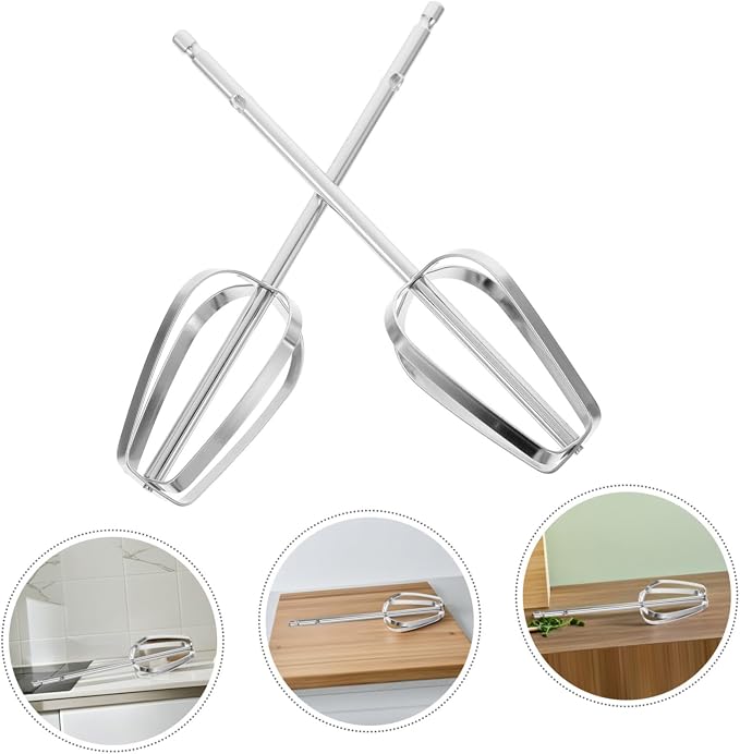 VICASKY 2pcs Egg Beater Parts Hand Mixer Beaters Stainless Steel Whisk for Electric Handheld Mixers