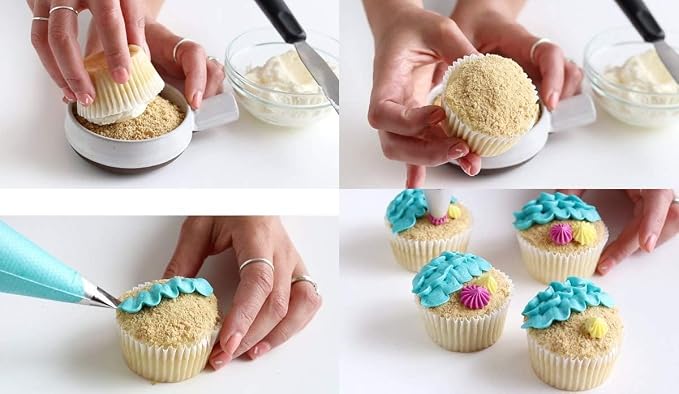 Gifbera 200pcs White Parchment Paper Cupcake Muffin Liners - Standard Greaseproof Non-stick Baking Cups, Parchment Paper Imported from EU, No Smell, Food Safe Cupcake Wrappers (White)