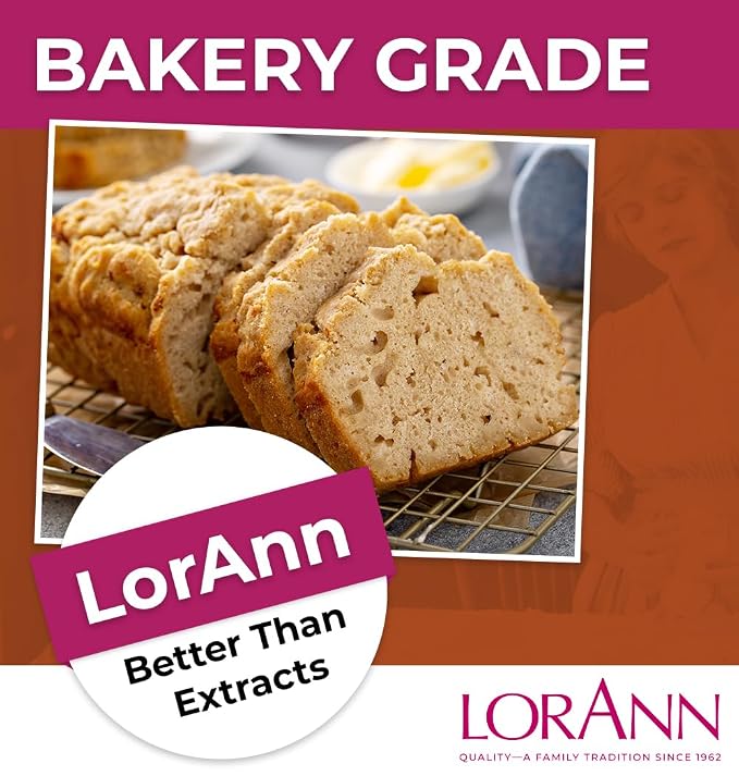 LorAnn Oils Maple Bakery Emulsion: True Essence, Ideal for Boosting Fruit Tones in Cakes, Cookies & Desserts, Gluten-Free, Keto-Friendly, Extract Substitute Essential for Your Kitchen, 16 Oz
