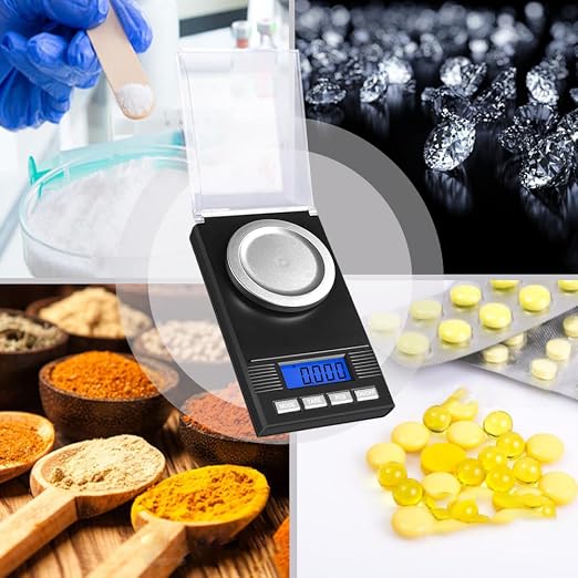 Fuzion Milligram Scale 50g/0.001g, Powder Scale 6-in-1 Kit | Includes Soft Carry Bag, 50g Calibration Weight, Battery, Digital Milligram Scale for Capsule Filling, Supplement, Reloading