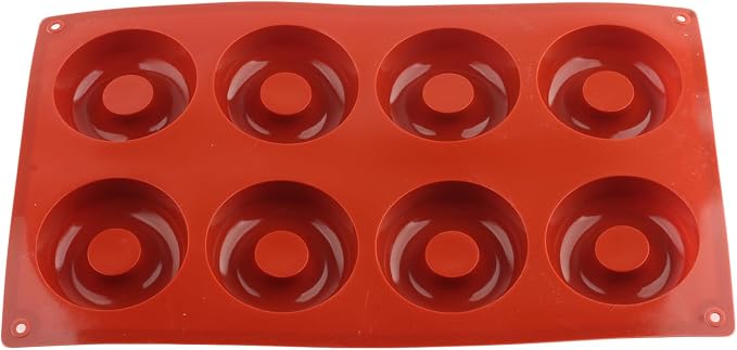 8 Cavity Donut Silicone Candy Molds Doughnut Pan Baking Mold Set of 2