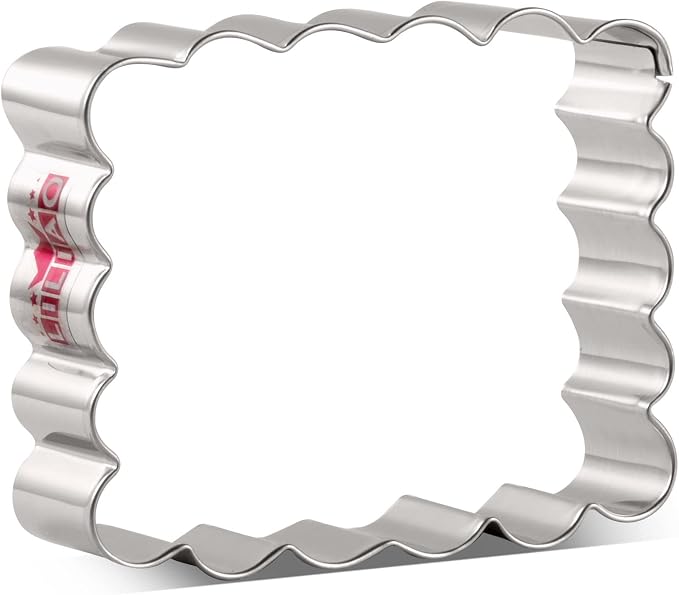 LILIAO Scalloped Edge Cookie Cutter, Biscuit Cutters, Stainless Steel (3.3 x 2.8 inches)