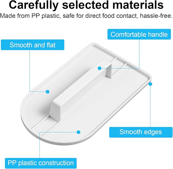 3PCS Cake Smoother Icing Smoother Fondant Smoother Tool Paddle Fondant Polisher Finisher Sugarcraft Cups for Smoothing Icing, Sculpting and Sugar Craft,5.7 x 3.1 Inch(White)