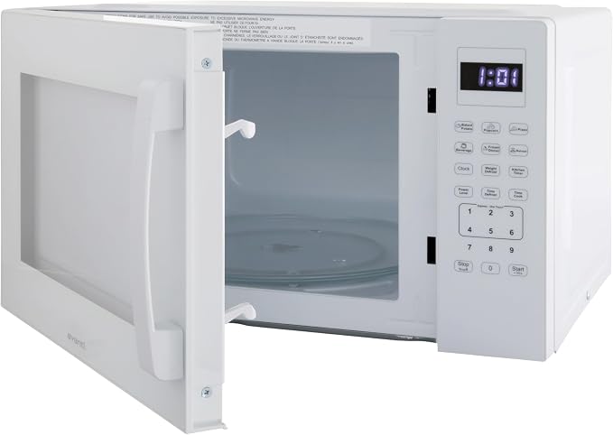 Avanti Microwave Oven 1000-Watts Countertop Compact with 9 Pre-Set Cooking Settings, Speed Defrost & By Weight, Electronic Control Panel and Glass Turntable, 1.5-Cu.Ft., White