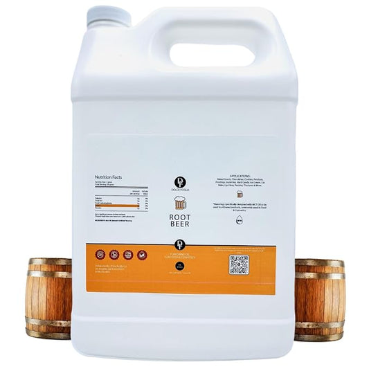 Dolce Flav Root Beer Extract – 1 Gallon Oil-Soluble Kosher, Sugar-Free, Concentrated Classic Root Beer Flavoring for Baking, Chocolates & Desserts