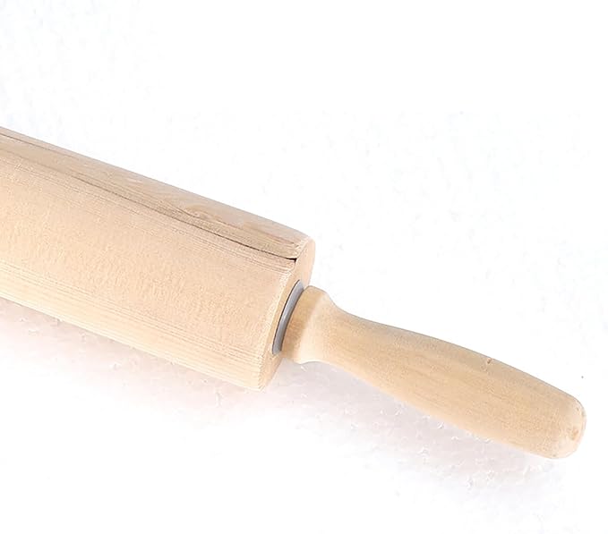 Rolling Pin, 13.8 Inch Wood for Kneading the Dough of Baking Bread, Pizza, Cookie, Noodles (L)