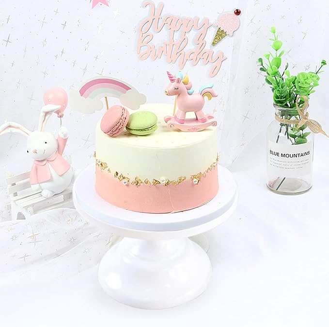 Set of 3 Pieces Cake Stands Iron Cake Holder Dessert Display Plate Serving Tray for Baby Shower Wedding Birthday Party (White)