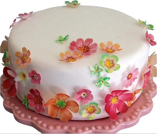 CHOCKACAKE Edible Flowers for Cake Decorating Topper Sunflowers for Cupcakes Drinks Decorations (50pcs)