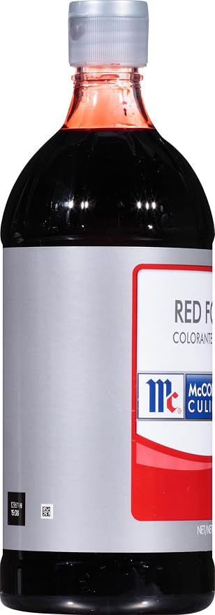 McCormick Culinary Red Food Coloring, 32 fl oz (Pack of 6) - Six 32 Fluid Ounce Bottles of Red Food Dye With Rich Red Color Perfect for Red Velvet Cakes, Frosting, Icing, Cookies and More