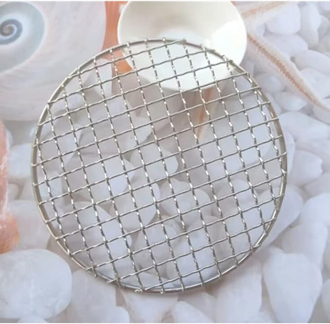 Jilukibo Stainless Steel Round Wire Baking Cooling Rack for Airfryer Oven, Nonstick Cooling Roasting Rack Net Grill Barbecue Rack for Cooling Cookie Bread Cake (180mm/7)