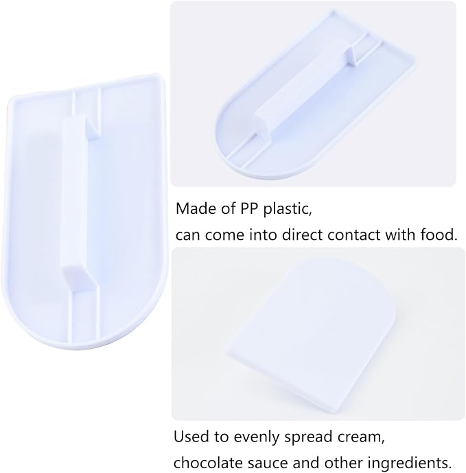 2 PCS Fondant Smoothing,Cake Decoration Icing Smoother, Paddle Fondant Polisher Finisher Sugarcraft Cups,fondant paddle,White,14.5 x 8 cm/5.7" x 3.1"