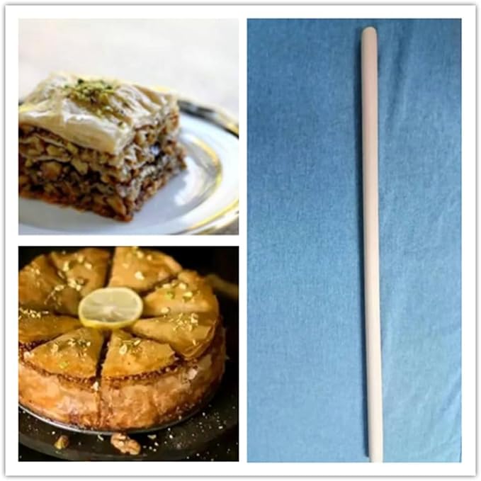Rolling Pins For Baking Ultra Thin Extra Long,3/4 Inch Diameter,Long 31 Inch (80 cm),Suitable For Large Baking Projects